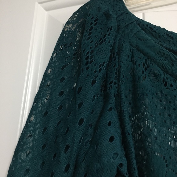 Annalee and Hope forest green lace top - Picture 4 of 5
